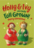 Fat and funny the holly and the Ivy Christmas carol card created by The Supermodels