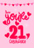 21st typography Birthday Card 18817 created by Little Cat Creates