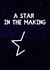 star in the making minimal Congratulations Card 20620 created by Captain Breadbeard Productions