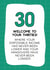 Funny thirty (30) birthday card created by Letters & Lines