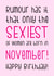 Girlfrined November Birthday Card created by The Laughing Sloth