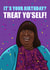 Donna Meagle Treat Yo'Self Parks and Rec Birthday Card created by Glam Brock