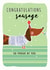 Congratulations Sausage dog Congratulations Card 19466 created by Leebee Designs