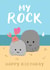 Cute Birthday Card - Pun - My Rock Happy Birthday created by Bev O'Connor || @oconnordesign