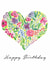 Floral Heart Happy Birthday Card created by Elizabeth Amy Art