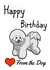 bichon dog Birthday Card 38866 created by Love from the Pet