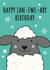 January Ewe Birthday Card 19023 created by The Northern Bird