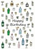 gin alcohol Birthday Card 7126 created by A Ray of Sunshine Cards