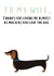 wife dachshund Birthday Card 18344 created by #1 Silly Sausage 