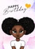 PRINCESS  AFRO Birthday Card 19956 created by IBERE APPAREL