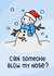 SNOWMAN RUDE Christmas Card 14595 created by Huxters