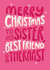 Merry Christmas To My Sister - Bestfriend - Therapist - Sister - For Her - Cute - Funny - Christmas Card created by katie illustrated