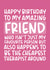 Amazing Friend and Cheapest Therapist Funny Birthday Card for Best Friend created by Brogan Thomas