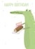 crocodile birthday crocodile Birthday Card 17575 created by hnaillustration