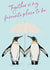 Sentimental and cute Penguin Greeting Card created by Natalie Ryan