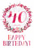40th Birthday Greeting Card created by Natalie Ryan