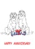 Cute Dog Anniversary Card - From The Dogs - Happy Anniversary created by Richard Marsh Art