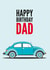 dad classic car Birthday Card 16823 created by Diva Doodle Designs