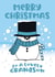 grandson snowman Christmas Card 7668 created by Krimbles
