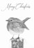 Hand Drawn Robin in a Winter Scene - Perfect for a Merry Christmas created by Artisan Animal Prints