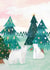Polar Bears - Festive - Christmas Trees - Snow - Pretty - Classic - Christmas Card created by Madeleine Groves