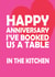 booked table Anniversary Card 45911 created by JJ Designs