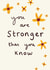 Mental Health Stronger Get Well Card 1063 created by Bethany Christou