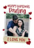 Cute Personalised Polaroid Christmas Card / Photo Card - Merry Christmas Darling I Love You created by Giddy Kipper