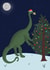 dinosaur santa hat Christmas Card 46013 created by Savage Design Studio