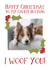 Cute Personalised Christmas Card / Photo Card - From The Dog - To My Favourite Hooman I Woof You created by Giddy Kipper