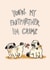 Pug Dog Anniversary Card 18314 created by Sarkasik
