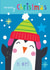 penguin  snow Christmas Card 17911 created by Jayne Schofield