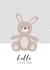 hello little one bunnie New Baby Card 16008 created by Laura