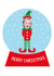 Cute Christmas Card - Snow Globe - Elf created by Megan Claire