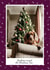 Funny Dog Pun Personalised Christmas Photo Card - Barking Around The Christmas Tree created by Dottie Mottie