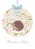 Adorable - Traditional - Hedgehog - Festive Bauble - Christmas Wishes - Pretty - Bow - Animal - Christmas Card created by Victoria Nelson
