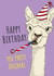 party hat lama Birthday Card 10371 created by Yeti Design