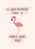 Flamingo Bird Birthday Card 20179 created by Lottie’s Art