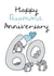 Cute Penguin Diamond Anniversary Card - 60 Years - Happy Diamond Anniversary created by Penguin Parade