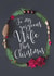 Traditional - Pretty - Festive - Wreath - To My Gorgeous Wife This Christmas - Wife - Christmas Card created by Love Lila Photography