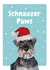Schnauzer Paws Christmas Card 20653 created by Studio Woof