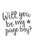 Page Boy Proposal Card - Will You Be My Page Boy - Silver Wedding Card created by Wild Moon Wedding Stationery
