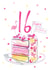 16 sixteen Birthday Card 9596 created by Katie Phythian Design