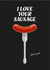 fork sausage Valentines Day Card 41199 created by Oh So Peachy