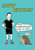 runner lycra Birthday Card 1977 created by Off The Leash Cartoons by Rupert Fawcett