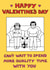 wine alcohol Valentines Day Card 15149 created by Happy Octopus by Rupert Fawcett