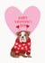 hearts dog Valentines Day Card 20315 created by Mifkins