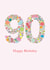 Girlie things 90th birthday card created by mrs L cards