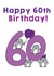 Happy 60th Birthday penguin style created by Penguin Parade