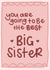 Cute new big sister card created by The Lyon's Den Graphics
